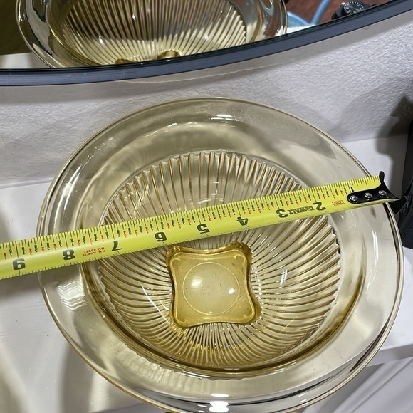 VINTAGE federal glass yellow depression ribbed bowls - Picture 9 of 11